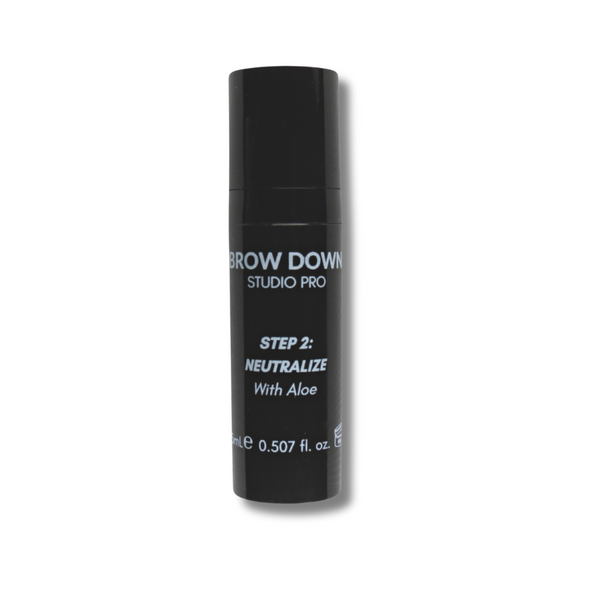Brow Lamination, Step 2: Neutralize – BROW DOWN STUDIO PRO